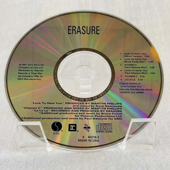 Erasure Other - CD Erasure - Love To Hate You